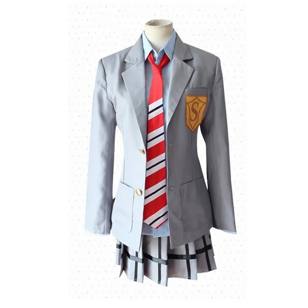 

Unisex Anime Cos Miyazono Kaori Cosplay Costumes Halloween Christmas Party Uniform Suits