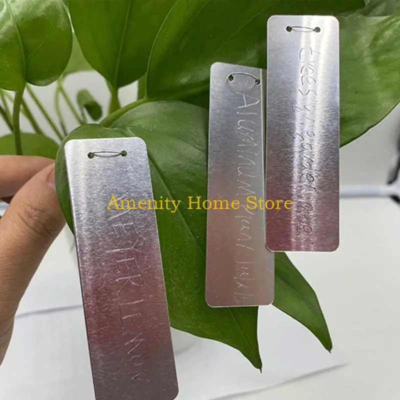 F26C 100Pcs Aluminum Plant Labels Plant Labels Tree Labels Waterproof Labels Labels Marker for Indoor Outdoor Gardening