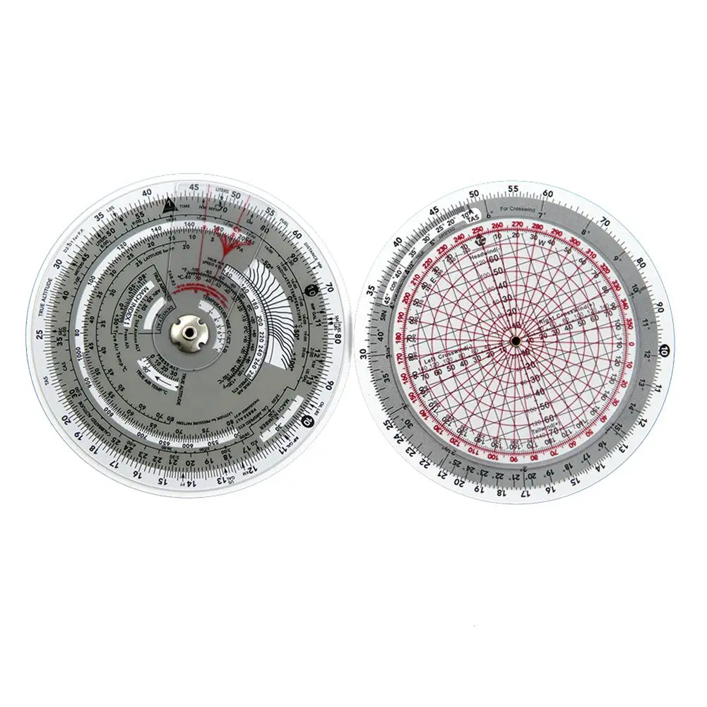 

1pc E6B-R Flight Computer Aviation Plotter Slide Rule Circular Hovering Flight Computer For Aviation Flight Training