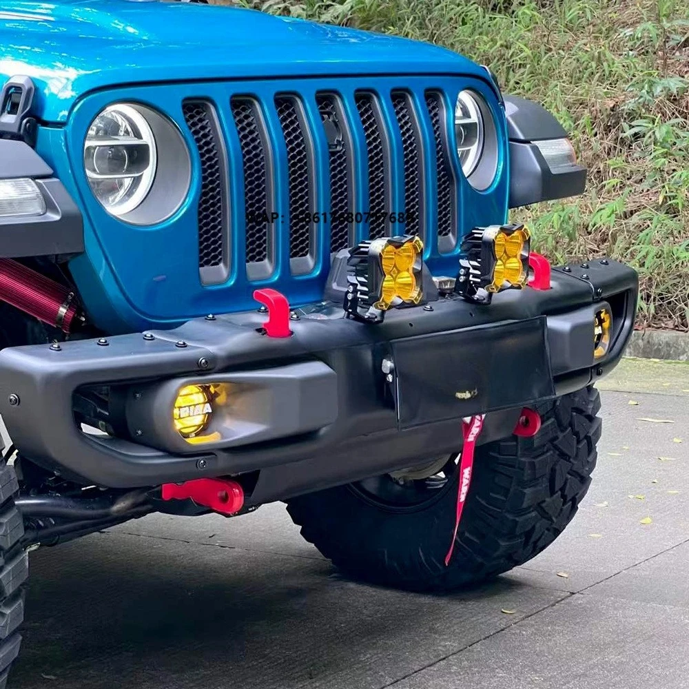 New 10th Anniversary Front Bumper Without Sensor Holes with Fog Light for for JL Accessories Bull Bar Guard