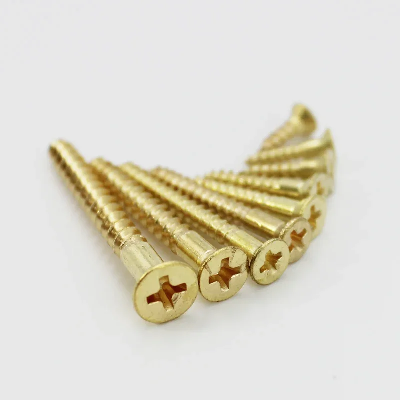 solid brass self tapping screw wood working tools flat head carpenter's small furniture wooden box hardware accessories