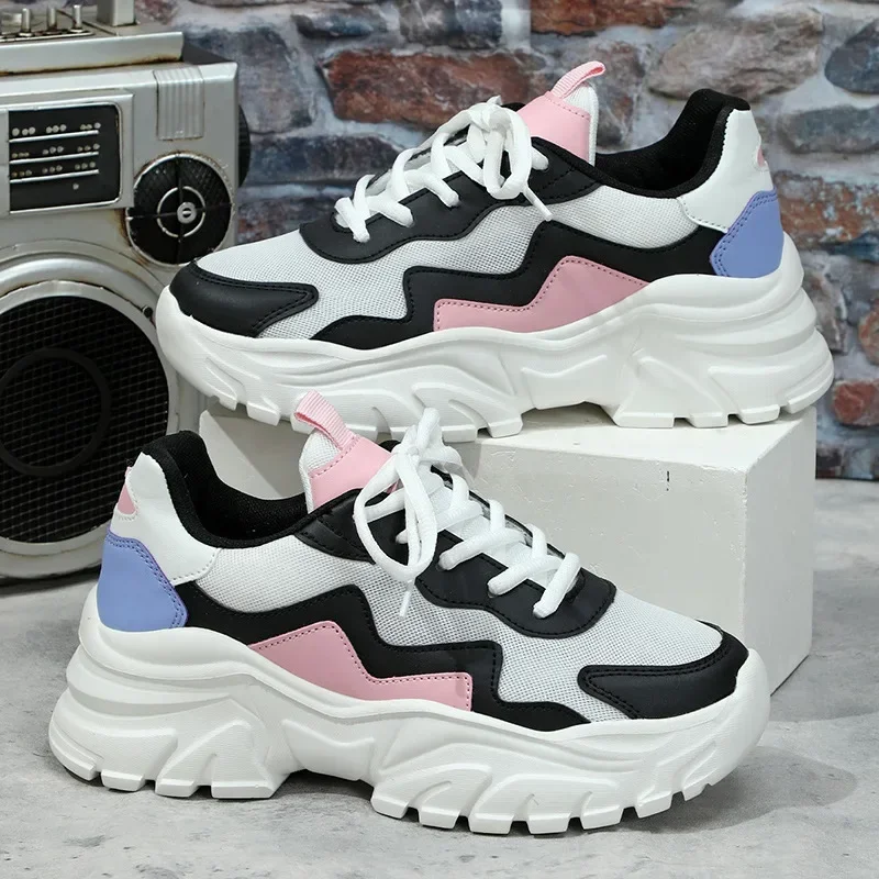 Couple Platform Increase Clunky Sneaker Breathable Comfortable Four Seasons Casual Sports Shoes Fashion All Match Outdoor Shoes image 5