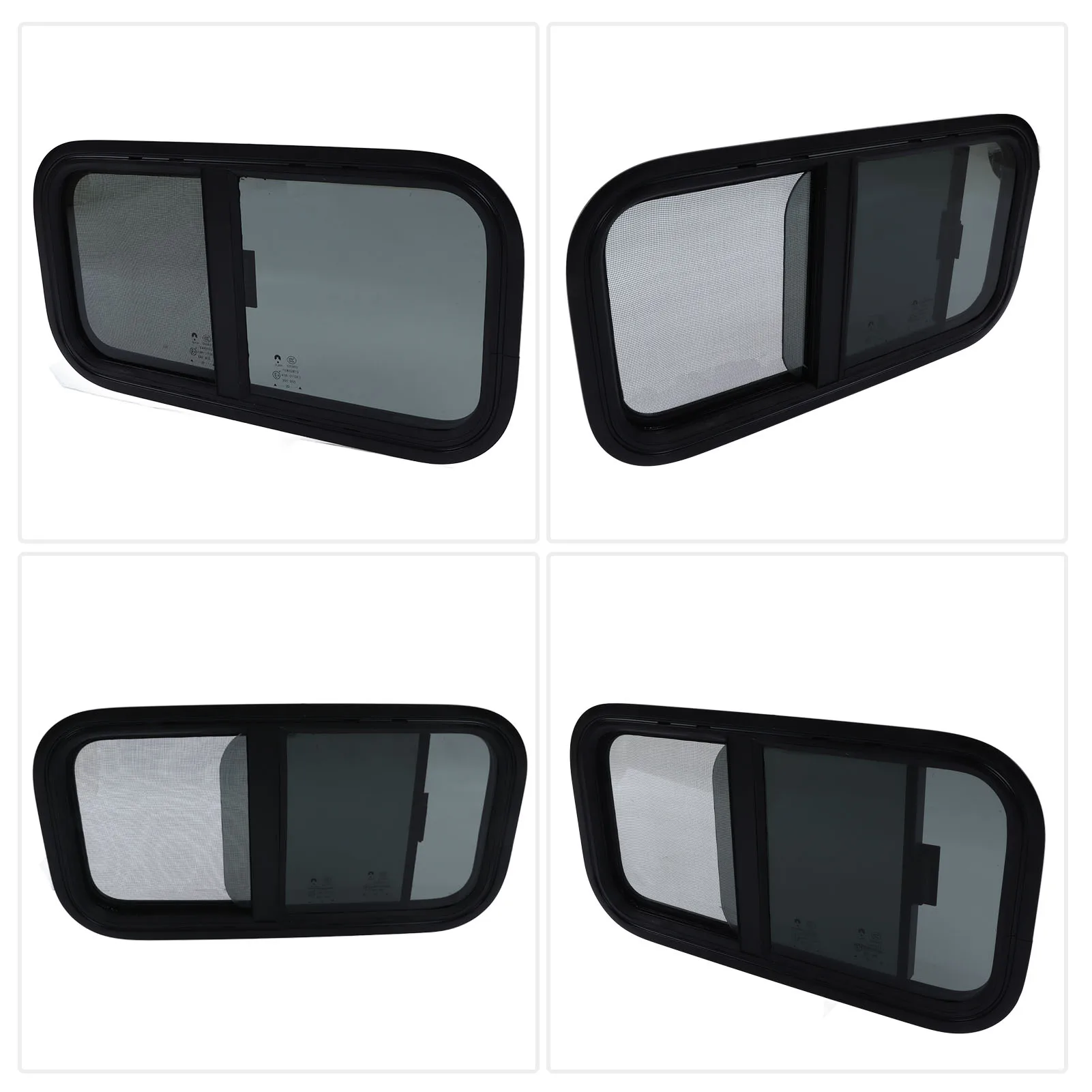 600x300mm RV Window with Screen Vertical Horizontal Sliding for Campers Trailers Construction Vehicles