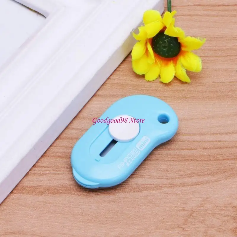 Mini cuchillo bolsillo retráctil, cortador caja, abrecartas para oficina