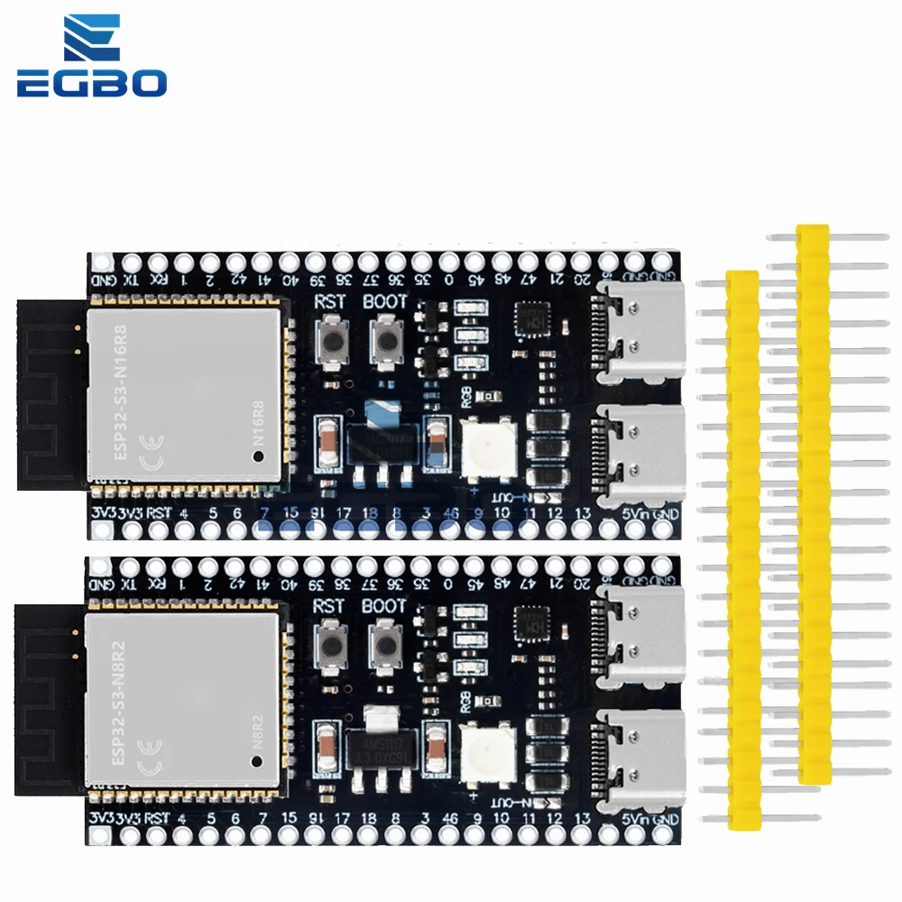 Módulo sem fio ESP32, ESP32-S3-DevKitC-1, ESP32-S3, WiFi, Compatível com Bluetooth, BLE 5.0, Mesh Development Board, 1-5Pcs