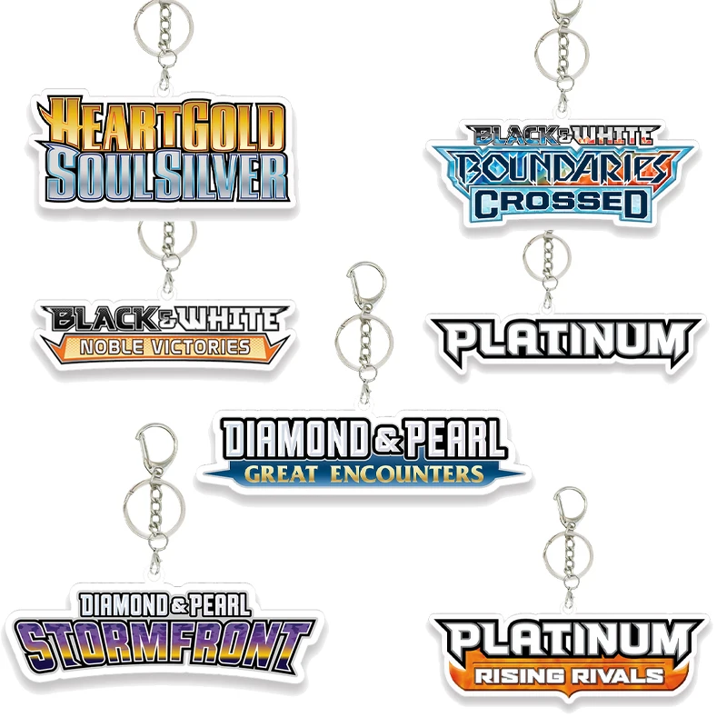 

New Anime Pocket Monster Live Logo Creative Keychain Decor Black White Cartoon Classic Acrylic Game Bag Pendant Charm Gifts Toys