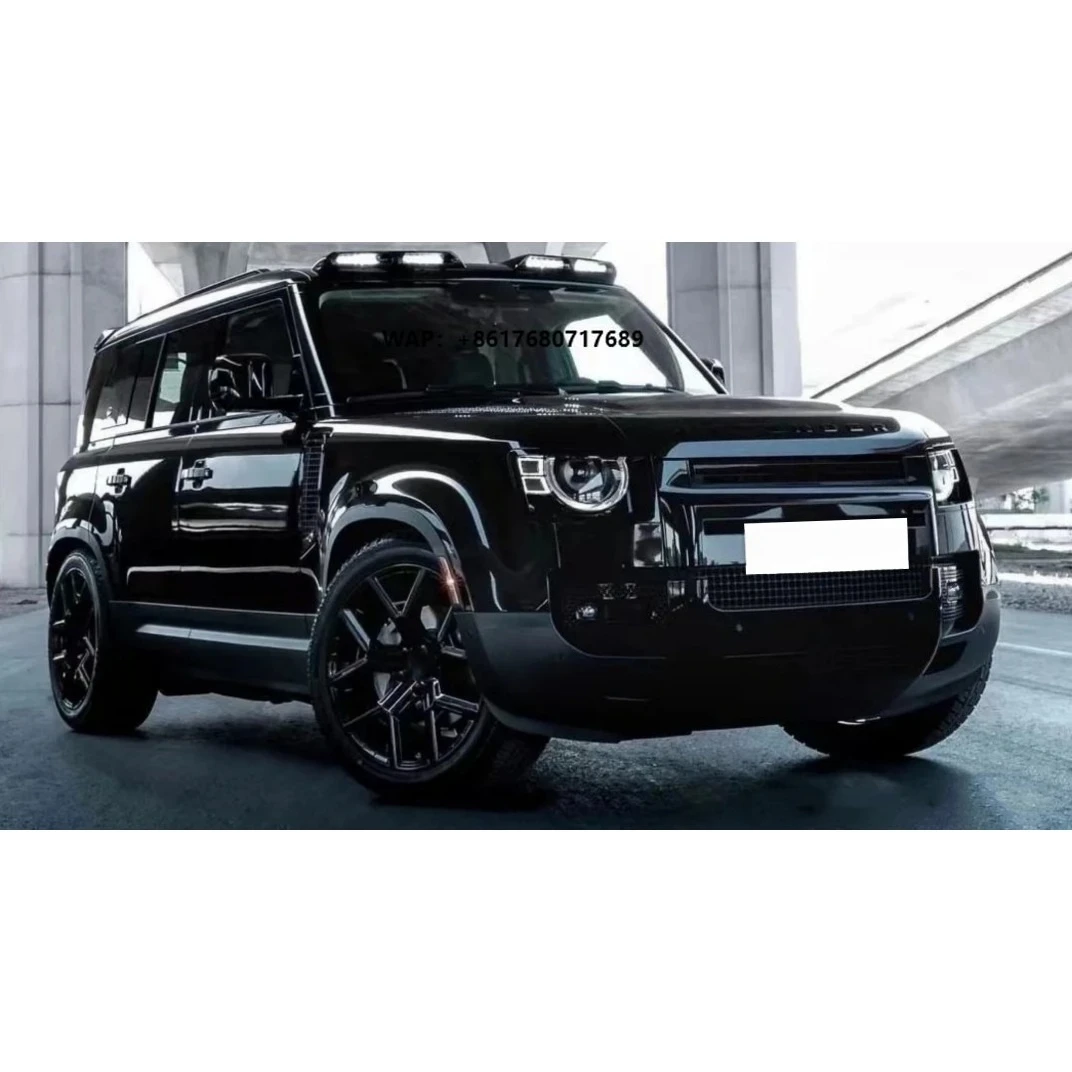 Body Kit Contain Front and Rear Bumper Assembly with Grille and Side Skirt for  Defender 2020 007 Black Version Kit