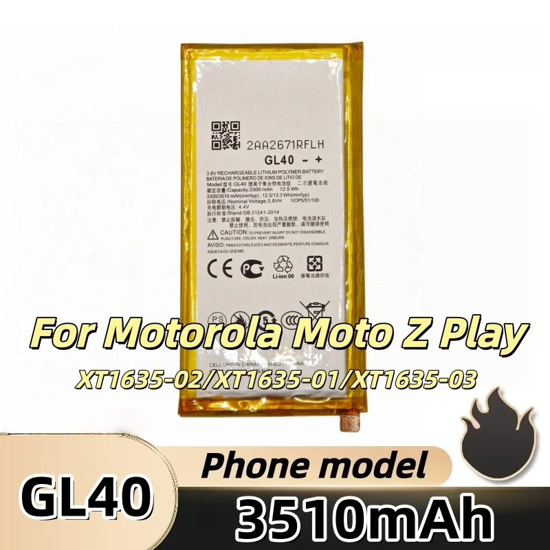100% Brand New 3510mAh GL40 Battery For Motorola Moto Z Play/XT1635-02 Large capacity Batteries+Free Tools