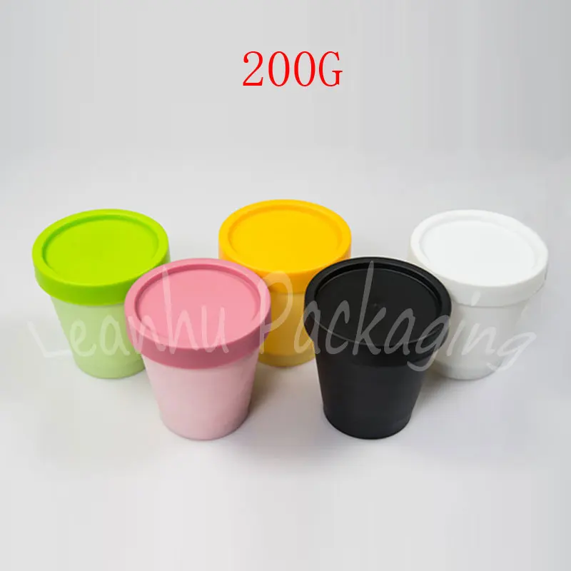 

200G Empty Cream Plastic Container , 200CC Mask / Cream Sub-bottling , Empty Cosmetic Container ( 36 PC/Lot )