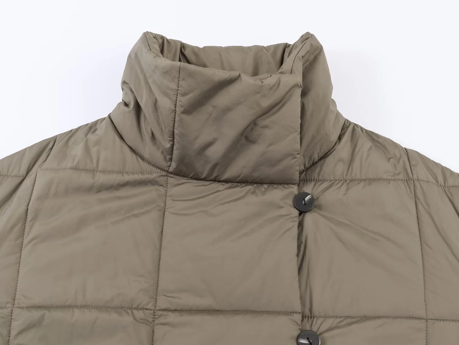 2025 Winter New Women's Casual Fashion Simple Versatile Stand Collar Long Sleeve Short Cotton-padded Jacket with Belt