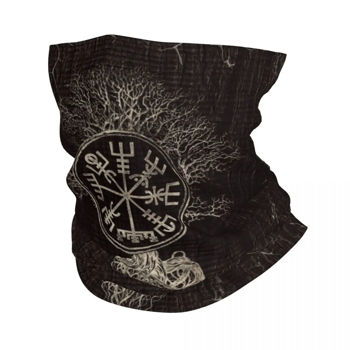 Vegvisir And Tree Of Life Yggdrasil Bandana scaldacollo donna uomo inverno sci tubo sciarpa ghetta Viking Compass Face Cover