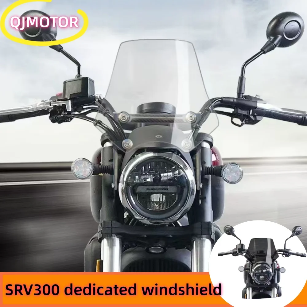 Retro windshield modification for QJMOTOR SRV300, custom-designed phone holder for QJ 300 SRV, non-destructive installation.