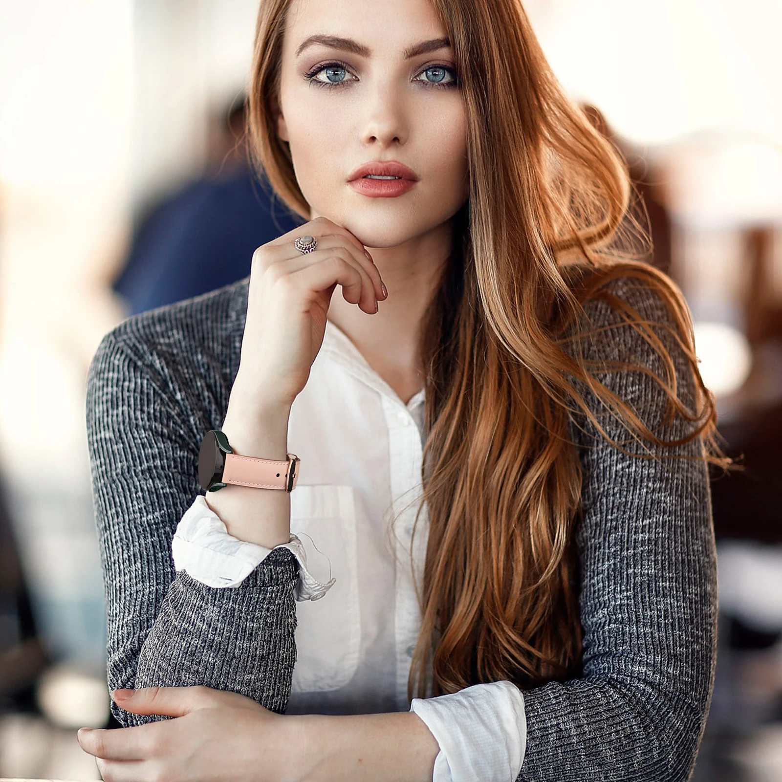 حزام من الجلد ل سامسونج غالاكسي ساعة 4/5 44 مللي متر 40 مللي متر الفرقة سوار ل سامسونج غالاكسي ساعة الكلاسيكية الفرقة 42 مللي متر 46 مللي متر معصمه