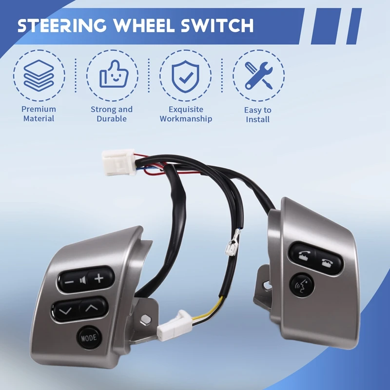 NCSMT Multifunction Steering Wheel Switch Phone Volume Button 84250-35070 for Toyota FJ Cruiser 2006-2022