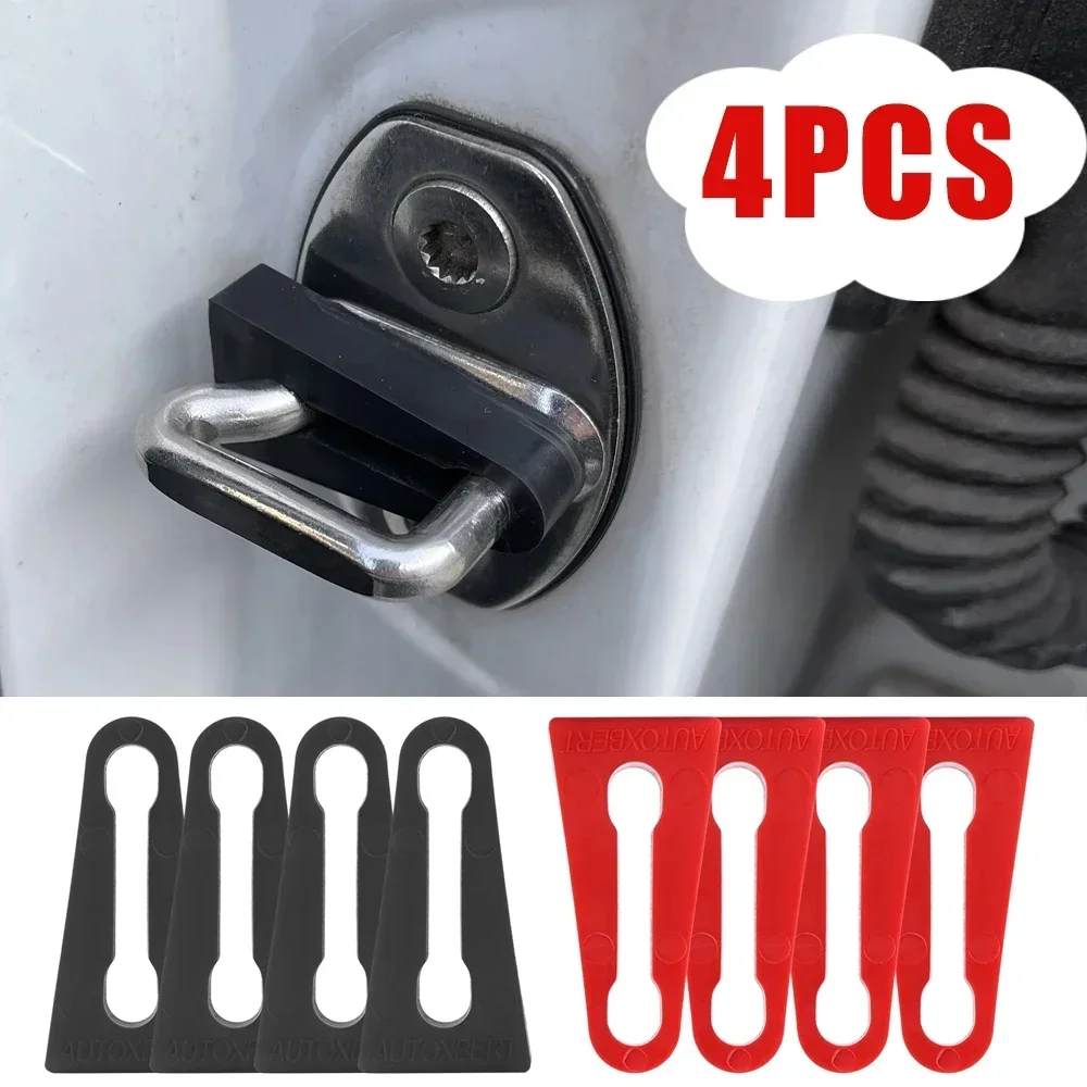 4Pc Set Shock Absorber Rubber Pads For Vw, For AUDI Skoda - Front Door Lock Buffer & Quiet Seal Dampener Replacement Accessories