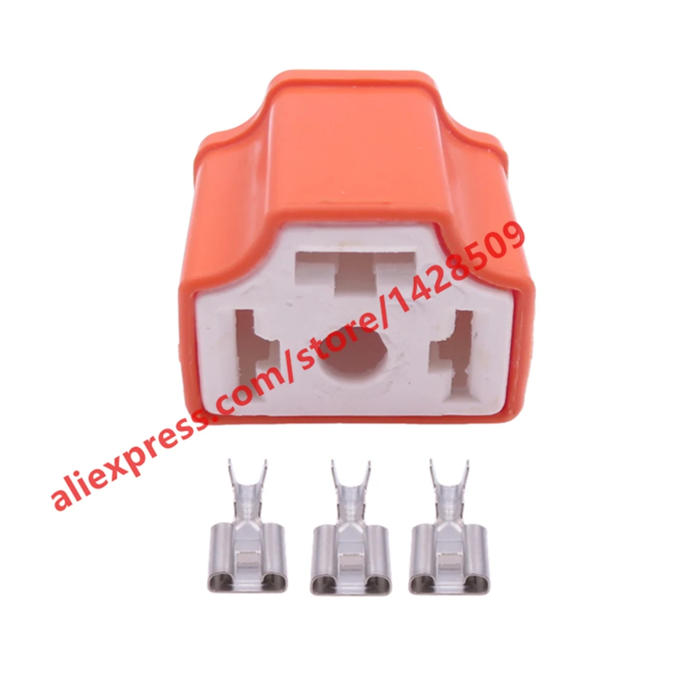 1 Set H4-2A H4 Auto HID Connector Automobile Light Bulb Plug Ceramic High Temperature Resistant Socket