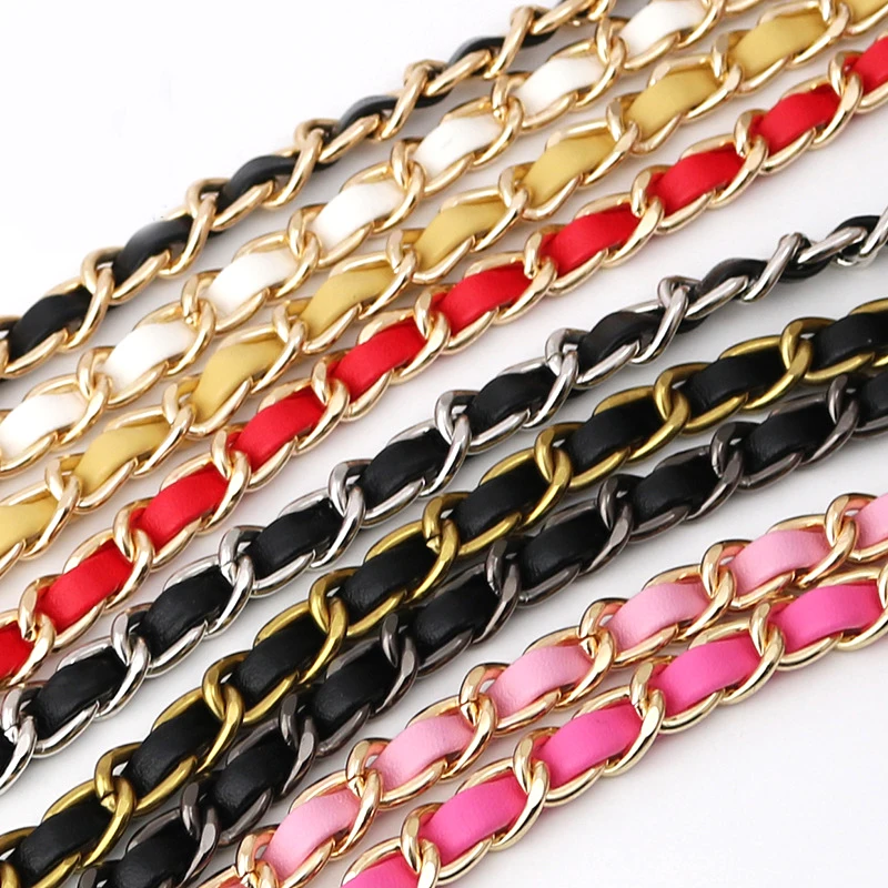 5/10pcs Metal Chain Shoulder Strap Detachable PU Leather Shoulder Bag Strap 120cm Long Belts for Handbag Strap Bag Accessories