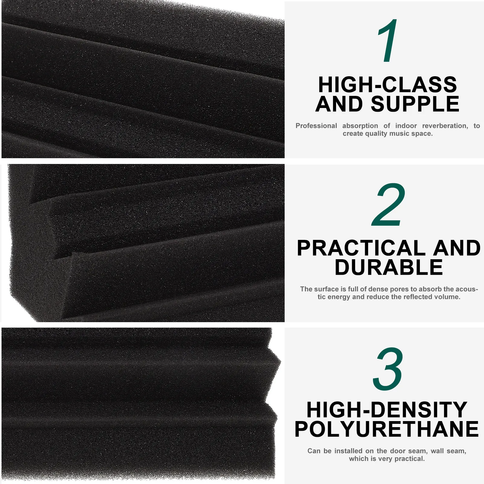 5 Pcs Sound Absorbing Foams Soundproofing Material Sound-absorbing Absorber Panel Acoustic Insulation