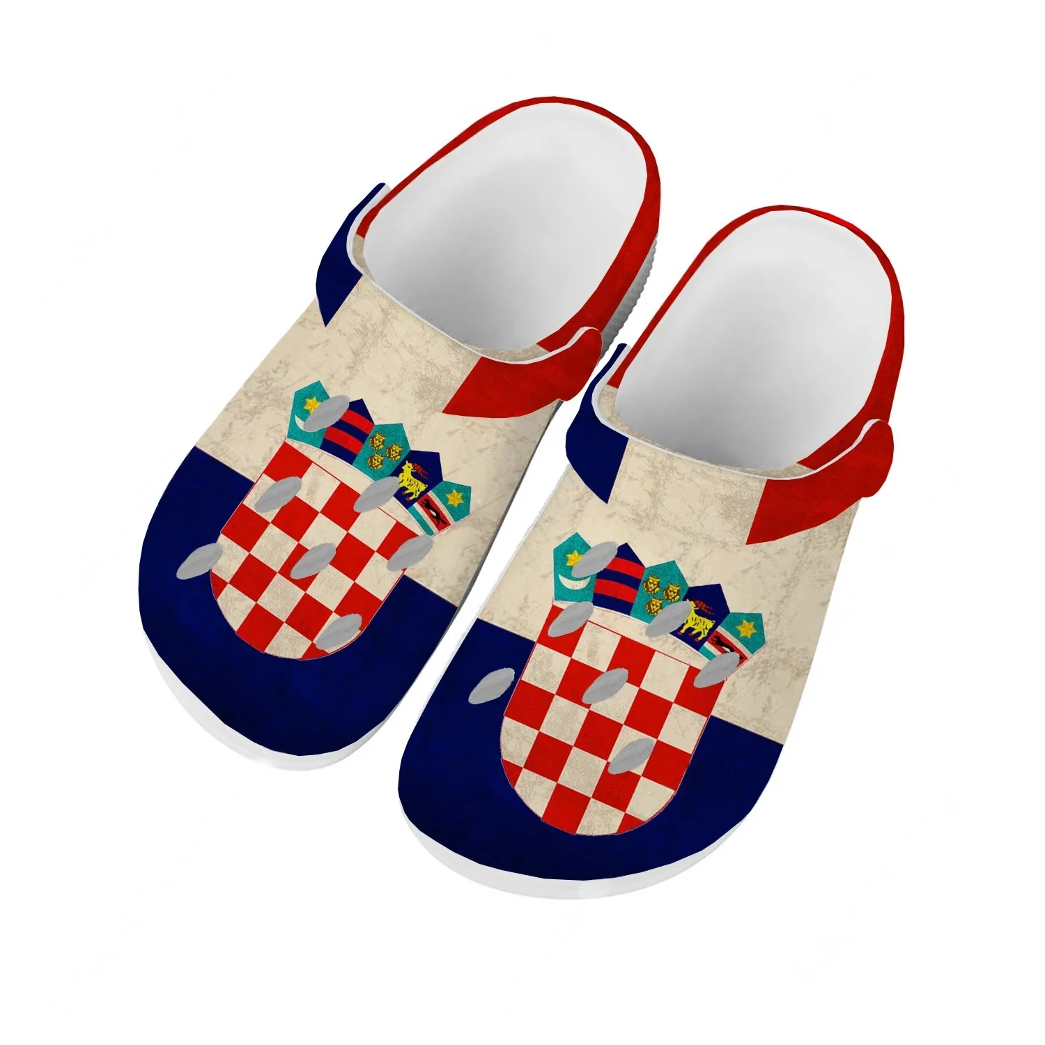 

Croatia National Flag Water Shoes Men Women Comfortable Home Garden Clogs Customizd Sandals Beach Breathable Hole Slippers