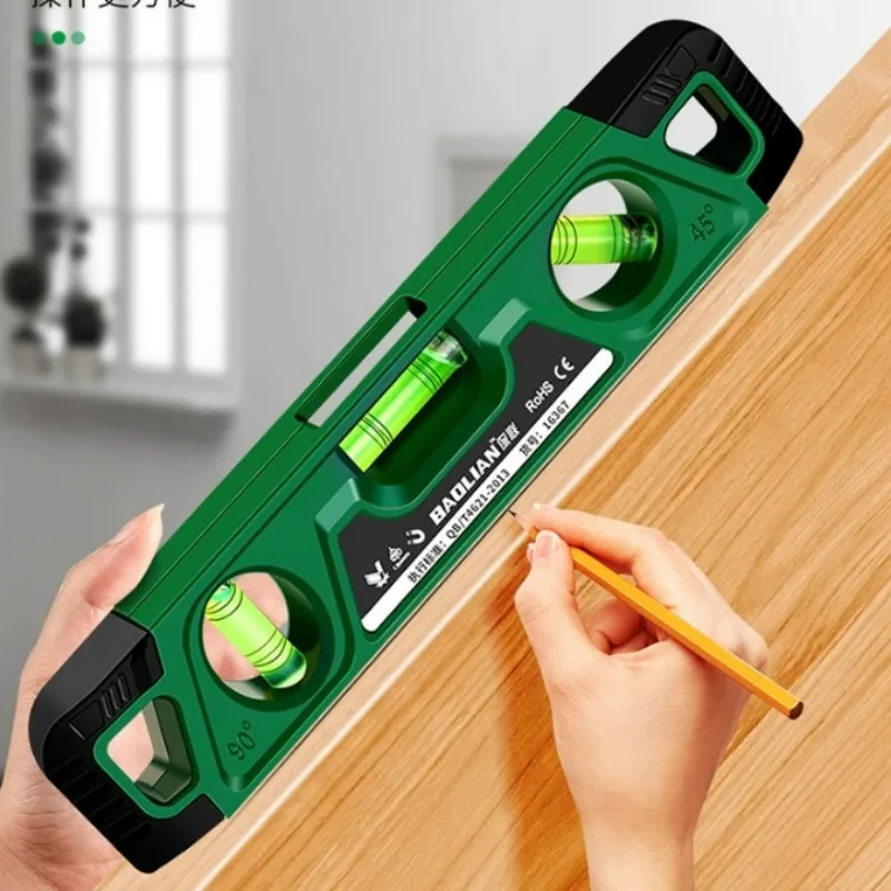 1PC Mini Level Micro Measuring Woodworking Balance Ruler Small and Portable Magnetic Torpedo Level 230mm