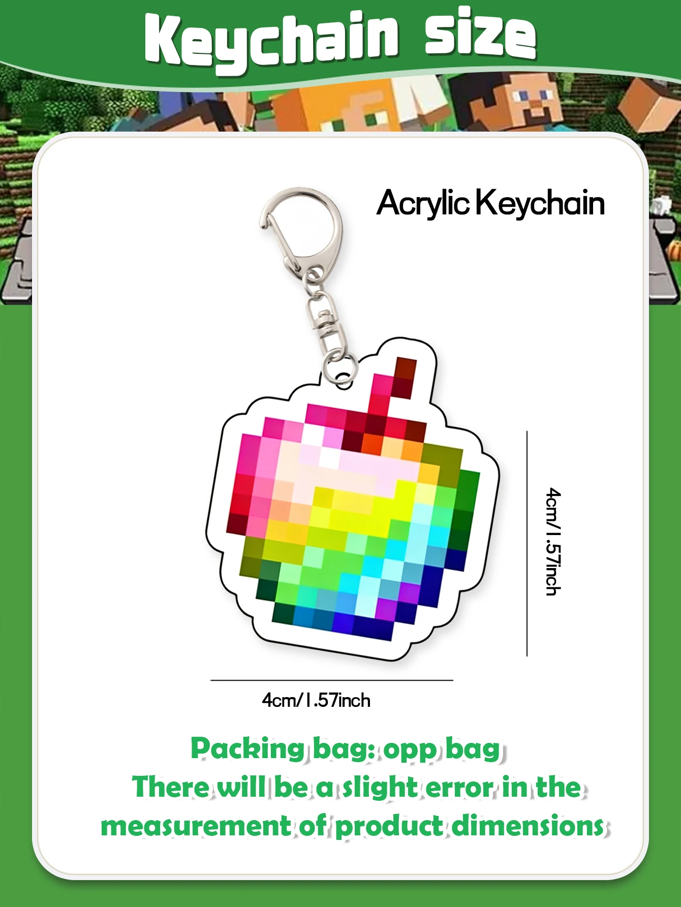 Cube Block Crew Key Charm, Versatile Carry Pendant to Sort Keys and Elevate Bag Look