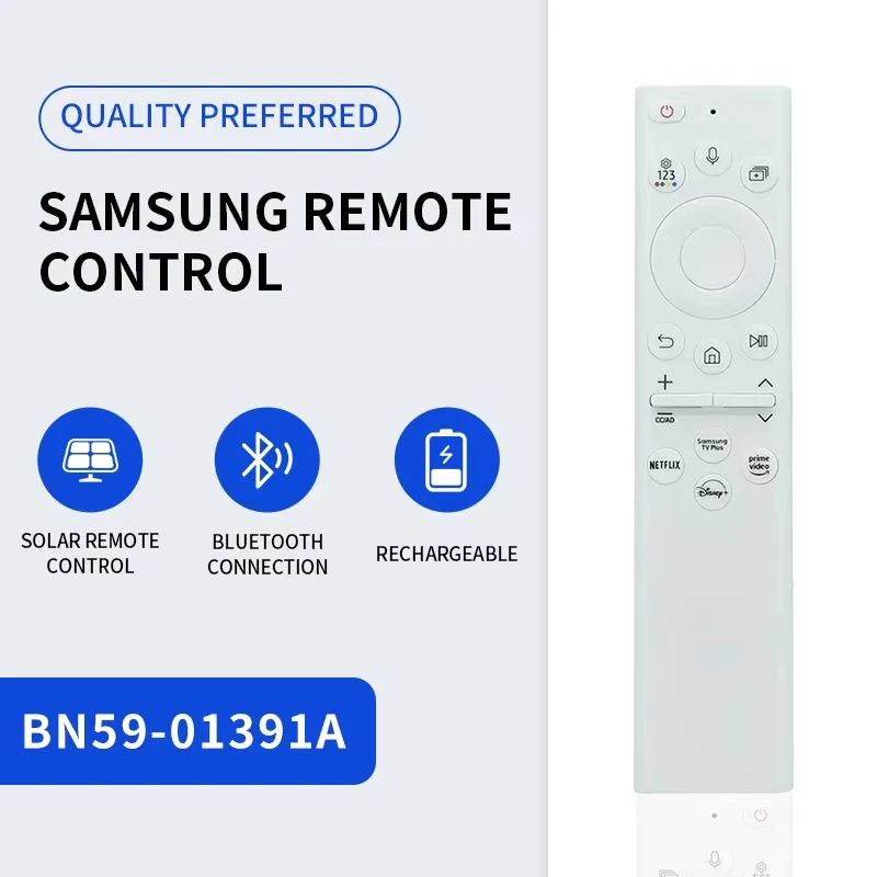 New BN59-01391A Solar Voice Rechargeable Remote Compatible with Samsung TVs 2021 2022 Neo LED Smart 4K Ultra HD TV