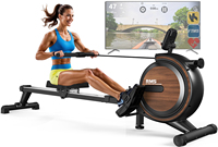 Fysiq Magnetic Rowing Machine with Bluetooth, 16-Level Resistance, 160kg Capacity, Home Use