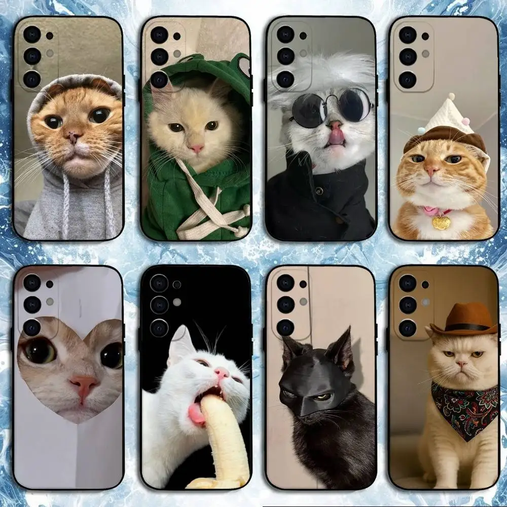 

Pet Cat Funny memes Phone Case For Samsung S25,S24,S23,S22,S21,S20,Plus,Fe,Lite,Others Black Cover