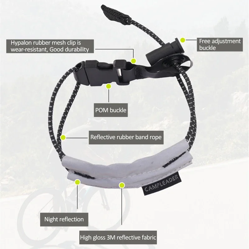 Outdoor Bicycle Running Band Cycling Reflective Bands Adjustable Arm Ankle Leg Safety Bands Fits Tightly Elastic Rope Buckle