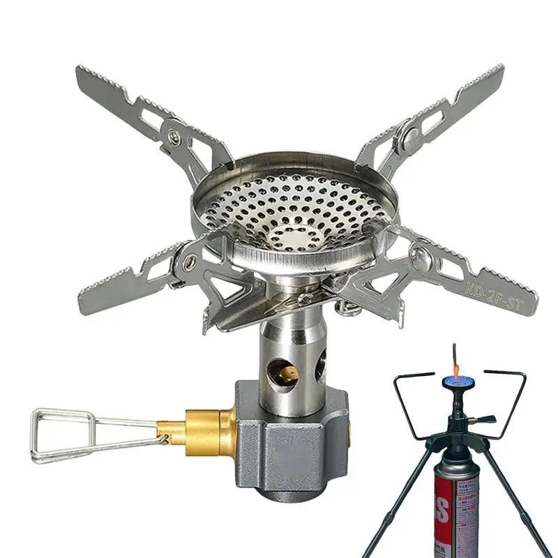 

Camping Stove Head Foldable Mini Cooker Outdoor Picnic Pocket Burner Survival Head Stove 3000W Camping Gear for Hiking Picnic