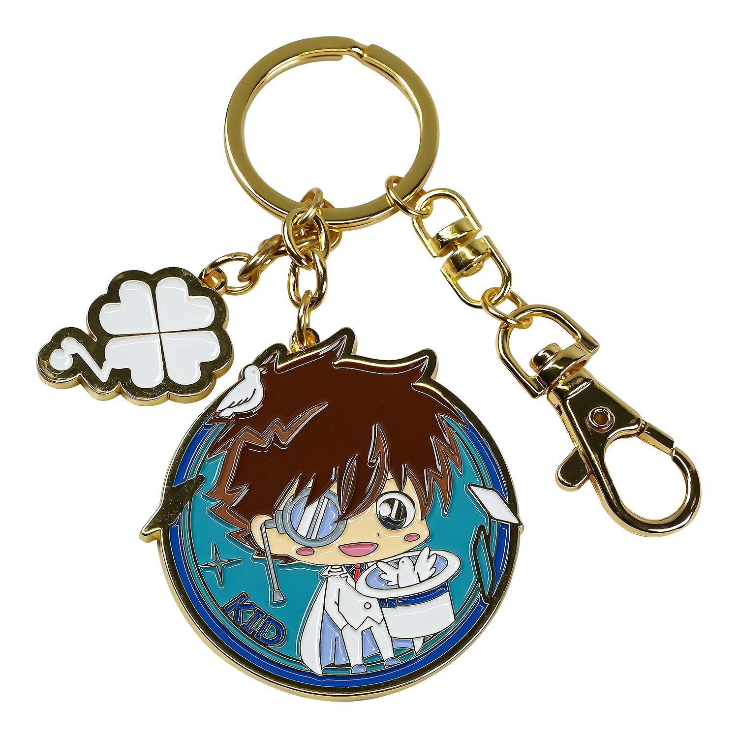 Anime Cartoon Detective Conan Zinc Alloy Keychain Conan KID Bag Pendant Accessories Anime peripheral Jewelry for gifts