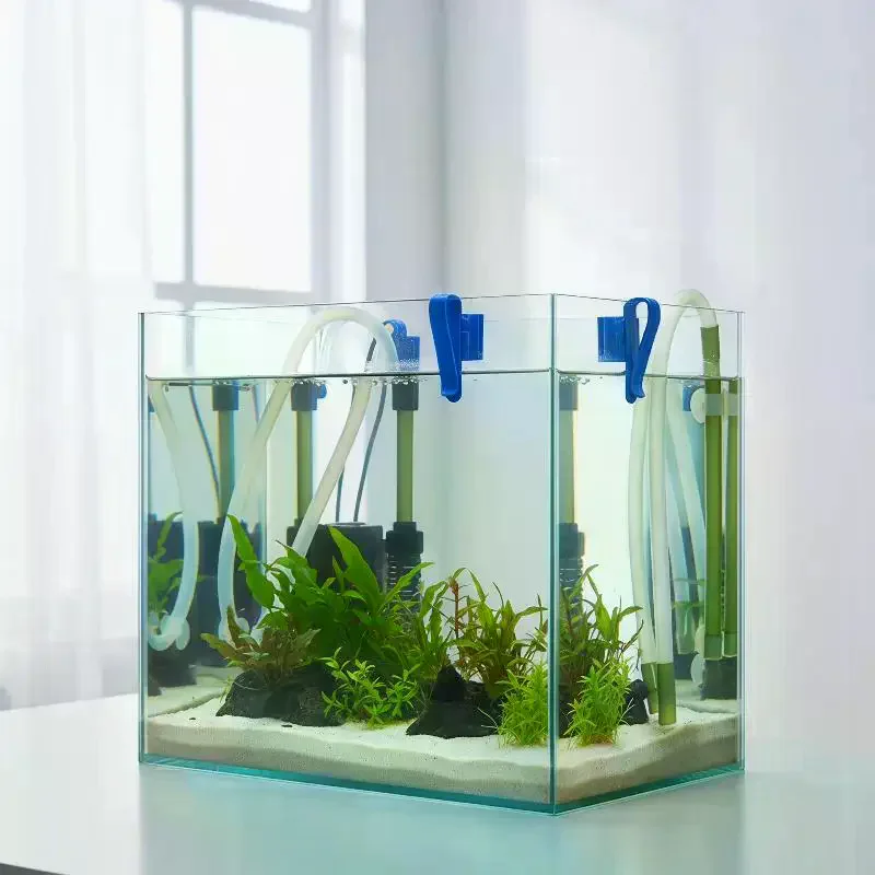 Secure Aquarium Filter System with 4-piece Hose Bracket and Clamp Set for Steady Water Flow
