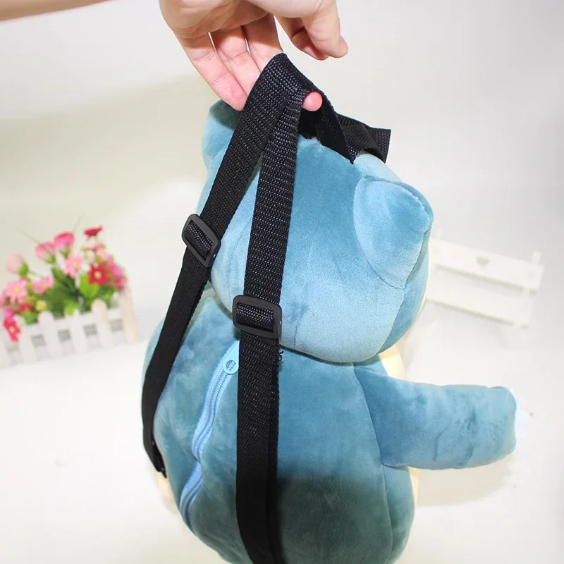Mochila TAKARA TOMY Snorlax Pokemon, bolso de peluche con colgante de Anime Kawaii, mochila escolar suave de dibujos animados, regalo de cumpleaños