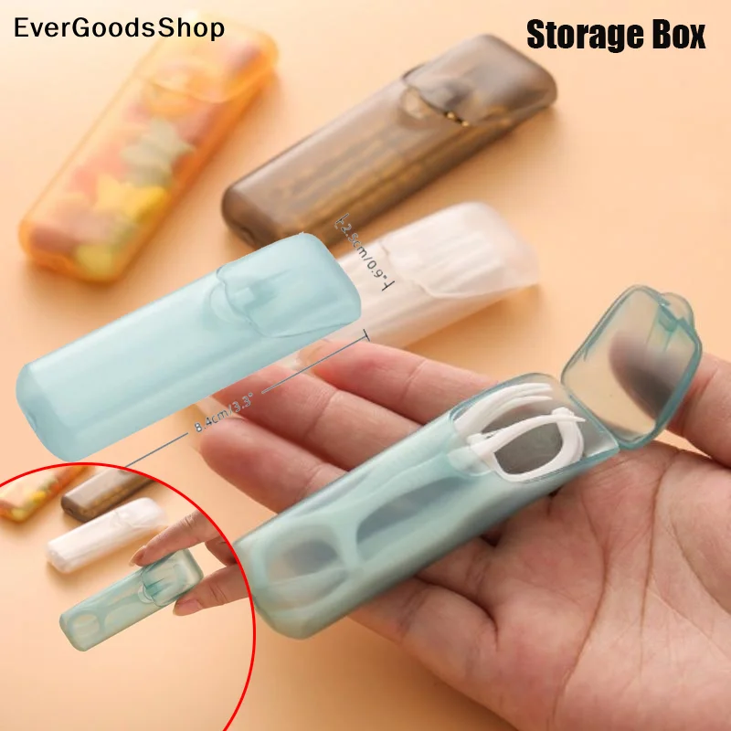 New Mini Travel Organizer Box - Portable PP Plastic Pill Case for Toothpicks, Floss, Small Items, Eco-Friendly Daily Use Storage