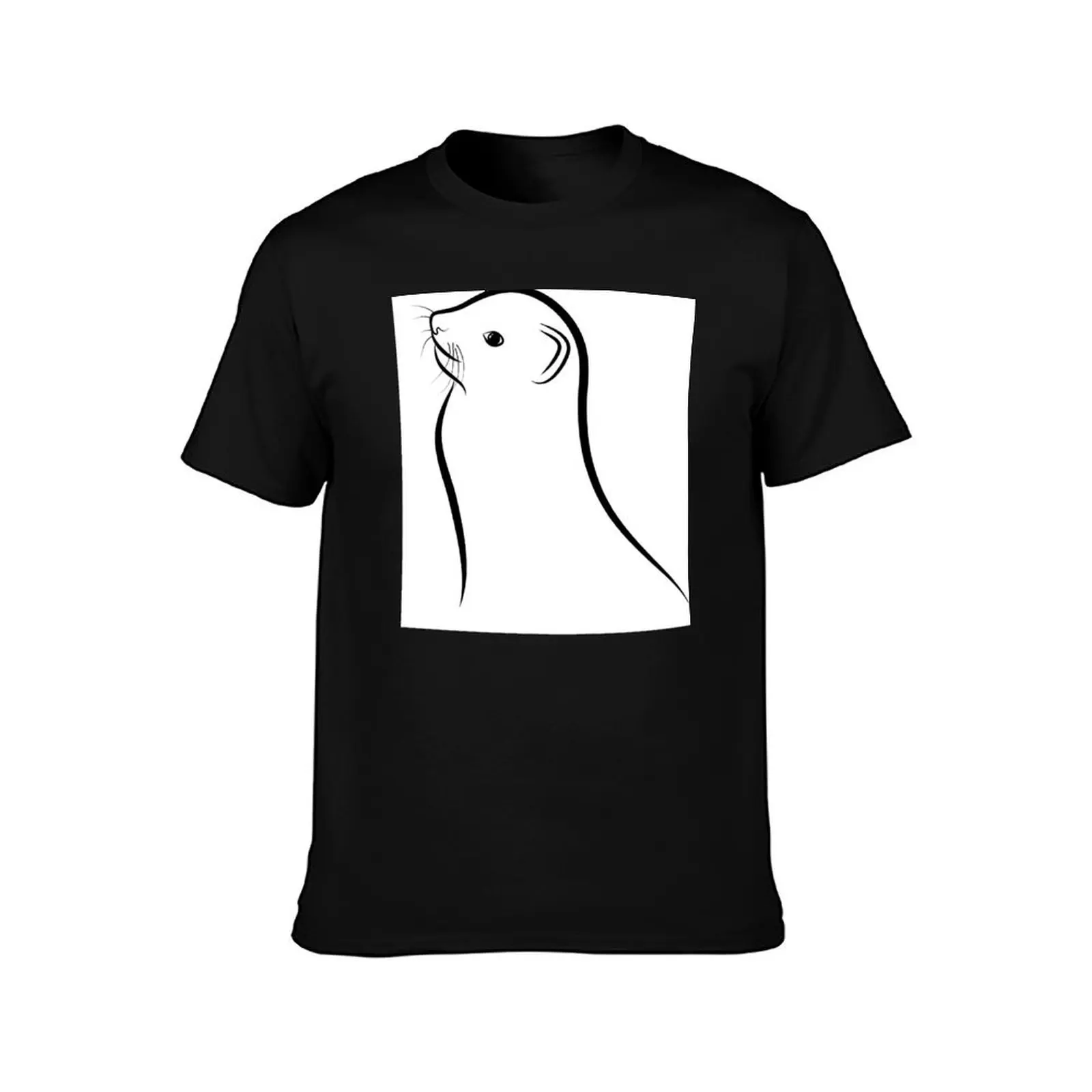 Cute ferret T-Shirt Breathable Mesh Panel T-Shirt