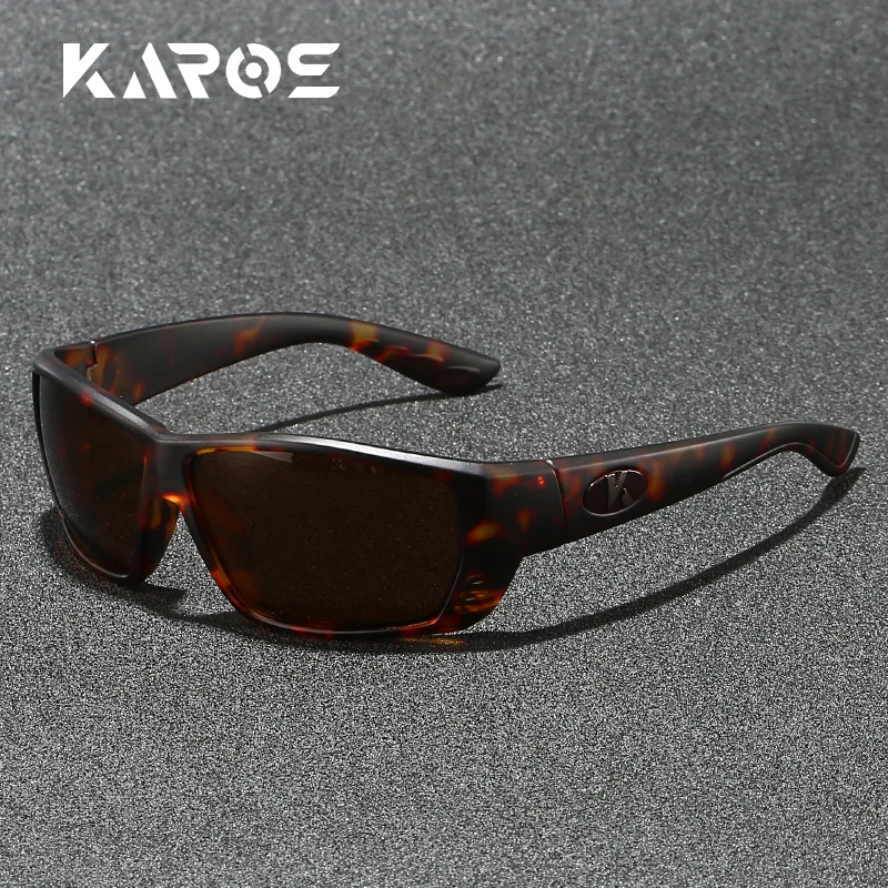 KAROS Herren Sport Polarisierte Sonnenbrille Radfahren Angeln Sonnenbrille Mountainbike Outdoor Sport Angelbrille