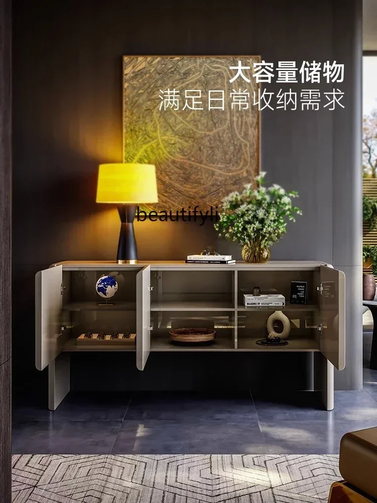 

Asmt59 Italian minimalist dining side cabinet, living room home wall locker, modern minimalist solid wood porch cabinetA4567