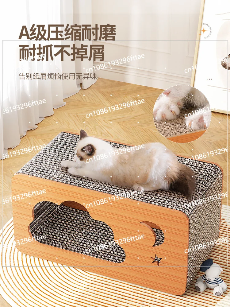 The Cat Scratching Board Is Wear-resistant and Does Not Drop Debris. The Cat Nest Is Corrugated