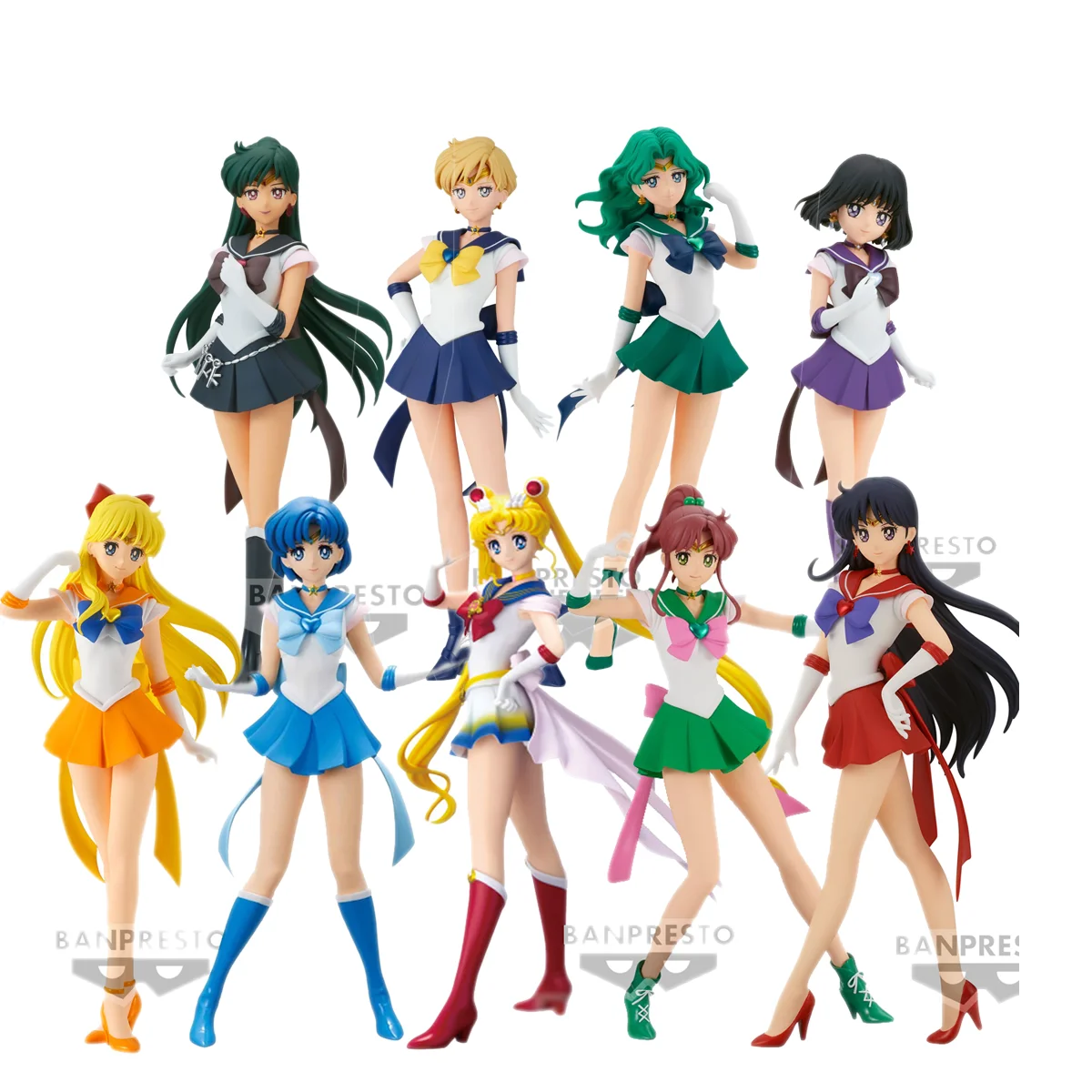 Judai Original Banpresto Glitter Glamours SUPER SAILOR MOON Mars Mercury Jupiter Venus NEPTUNE URANUS Action Figure Model Toys