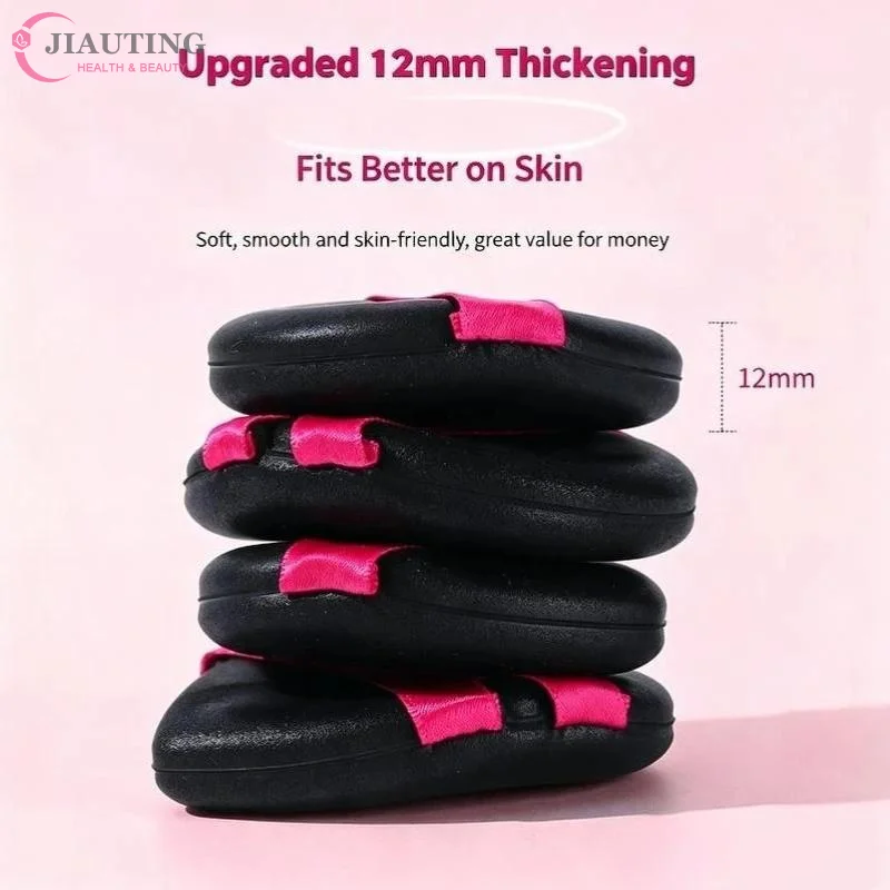 1/3PcsBox Not Eat Foundation Makeup Sponge Puff Dry Wet Dual Use Soft Cotton Black Leather Surface Makeup Tools
