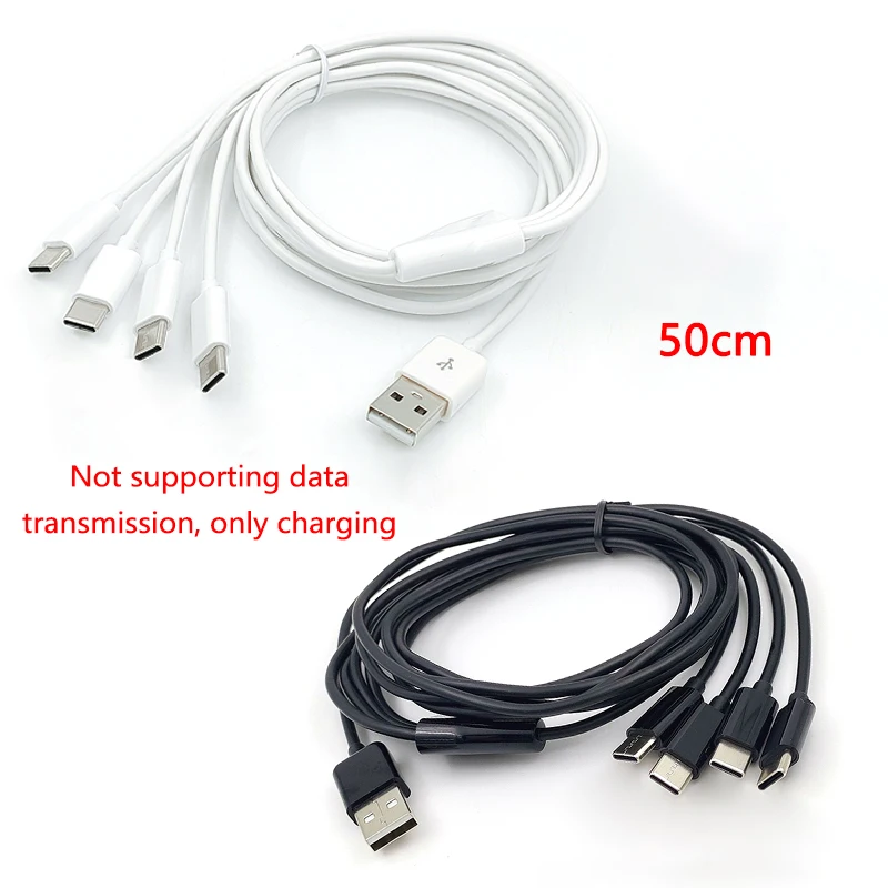 

Multi 4 in 1 USB C Long Charger Cable Charging Cord Multiple Ports Charging Cable Type C Connector for Cellphones