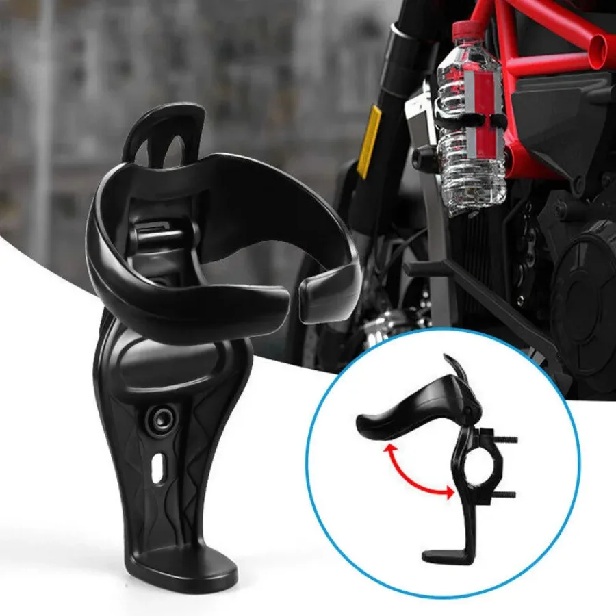 Foldable Motorcycle Beverage Black Cup Holder Motorbike Bicycle Handlebar Mount Drink Bottle Cup Holder Motorcycle Accessories