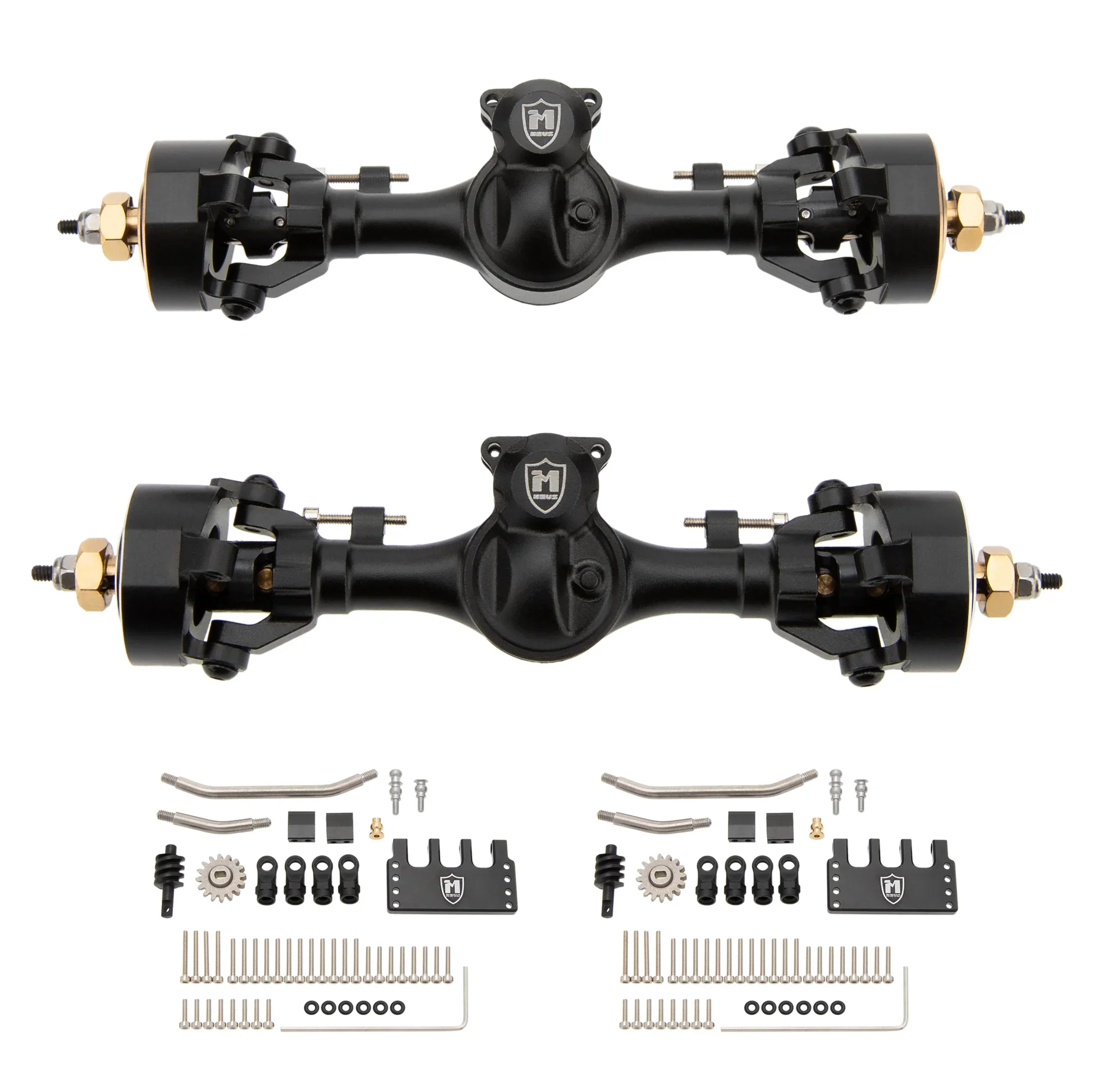 MEUS Racing SCX24 Metal V2 Isokinetic Front Rear Axles +5MM Isokinetic 3-Section CVD With 52° Steering Angle for 1/24 SCX24