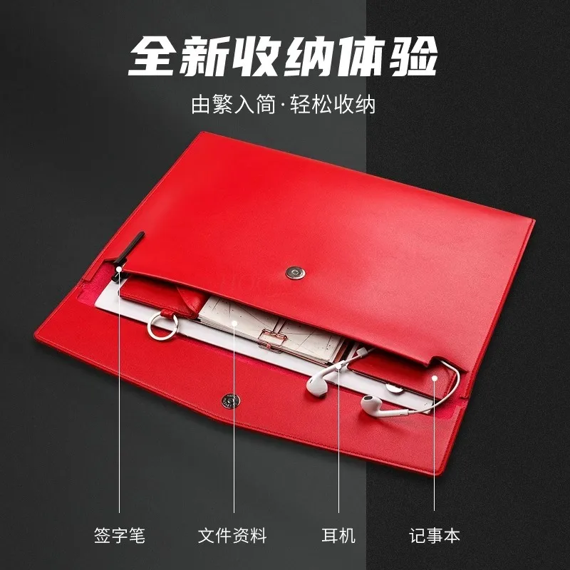 กระเป๋าใส่แฟ้มสํานักงานแบบหนา A4 พร้อมหัวเข็มขัดความจุขนาดใหญ่ กระเป๋าใส่แฟ้มเก็บเอกสาร แพ็คเกจแฟ้ม เครื่องเขียนและเครื่องใช้สํานักงาน