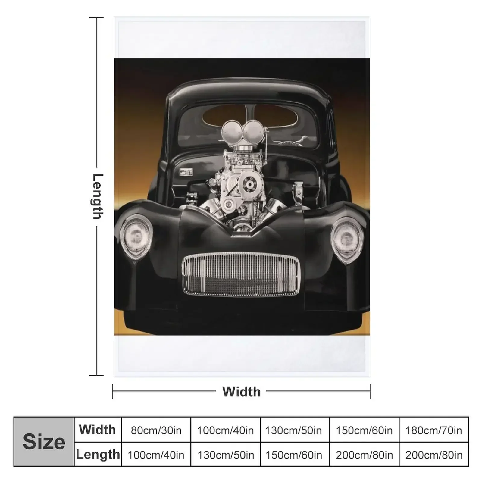 1941 Willys 'Pro Street' Coupe Throw Blanket funny gift Luxury Throw For Decorative Sofa Stuffeds Flannels Blankets