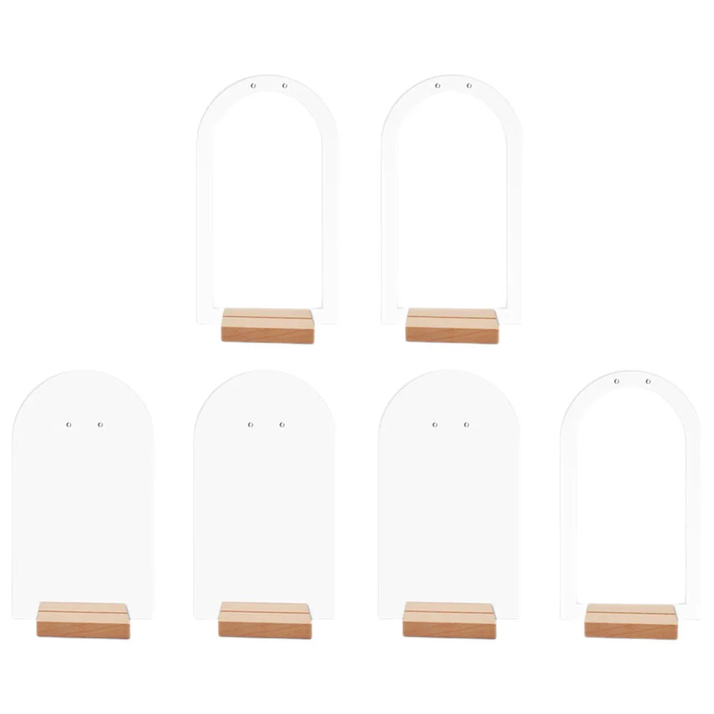 1Set Tabletop Earring Display Stand Natural Wood Base Jewelry Organizer Rack for Selling Or Home Organization Jewelry Display