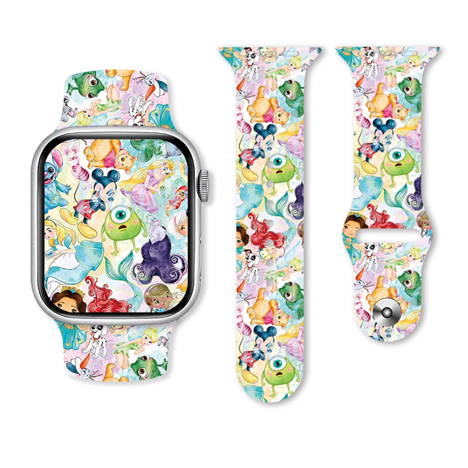 

Disney Mickey Mouse Series 2 Strap for Apple Watch 11 10 9 Silicone Band Replaceable Bracelet for iWatch 46/44/42/41mm Watchband