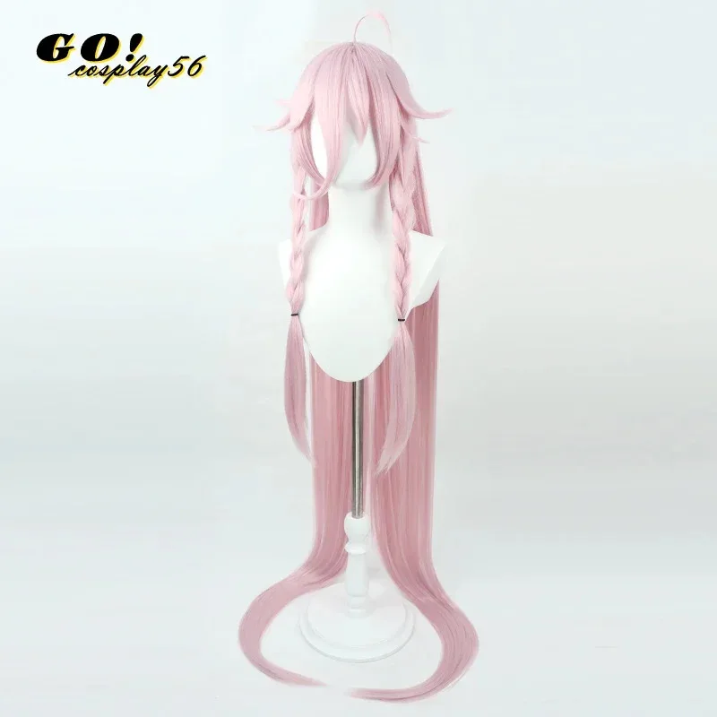 zz04zz12Virtual Singer IA 코스프레 가발 Aria on the Planetes 핑크 150cm 긴 머리 땋은 스트레이트 VTuber Youtuber Live Girls Role