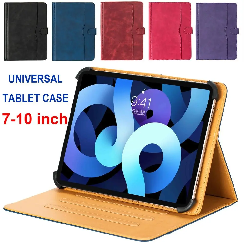 

7/8/9/10 inch Universal Tablet Case Shockproof Multi-Angle Viewing Tablet Stand Cover PU Leather for Samsung/Huawei/Xiaomi