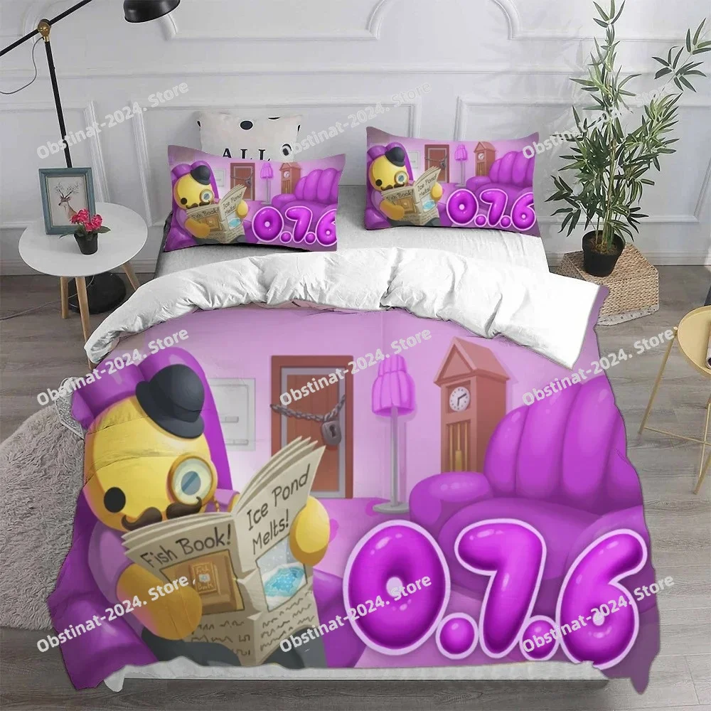 

3D Print Wobbly & Life Anime 3 Pieces Bedding Set Printed Duvet Cover Pillowcase Single Double Style Queen King Size Sets